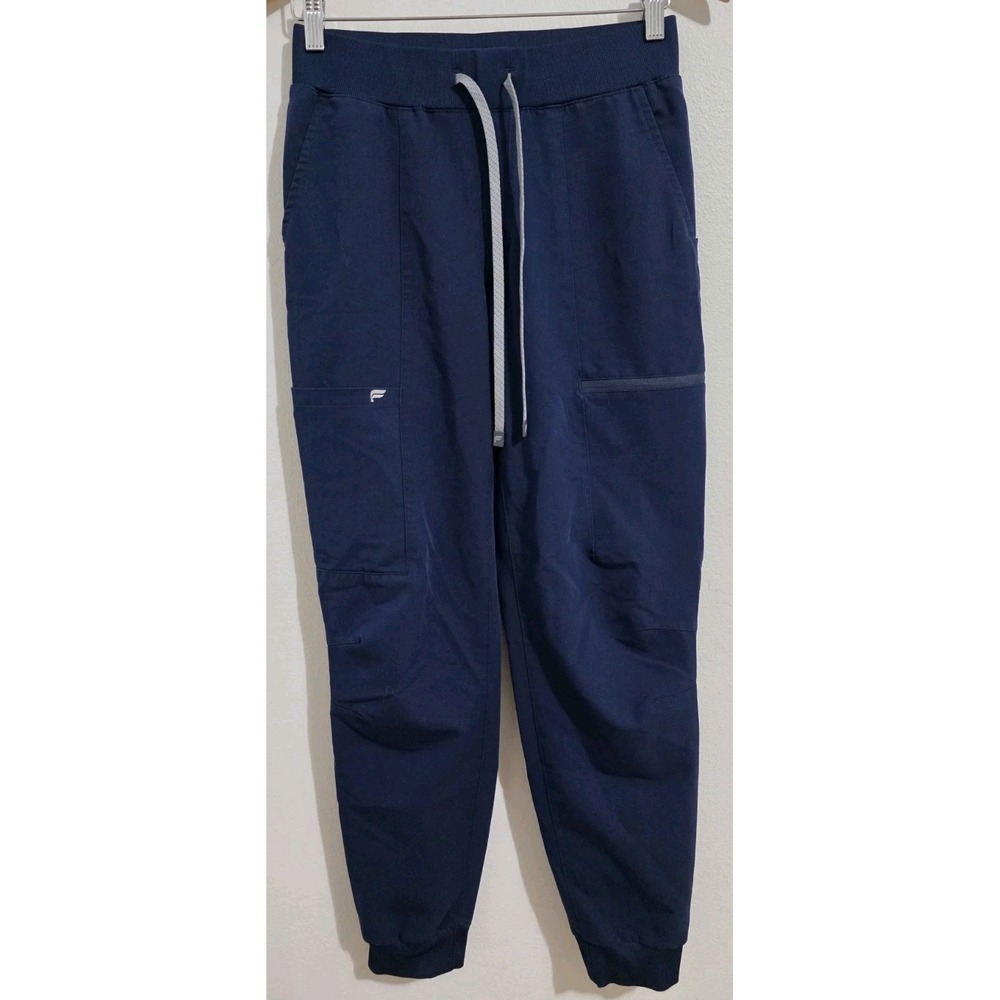 Figs Womens Dark Navy Blue Zamora Jogger Medical Nursing Scrub Pants Sz S Pocket